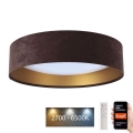 Dimmbare LED-Deckenleuchte SMART GALAXY LED/24W/230V d 45 cm 2700-6500K Wi-Fi Tuya braun/golden + Fernbedienung