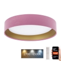 Dimmbare LED-Deckenleuchte SMART GALAXY LED/24W/230V d 45 cm 2700-6500K Wi-Fi Tuya pink/golden + Fernbedienung