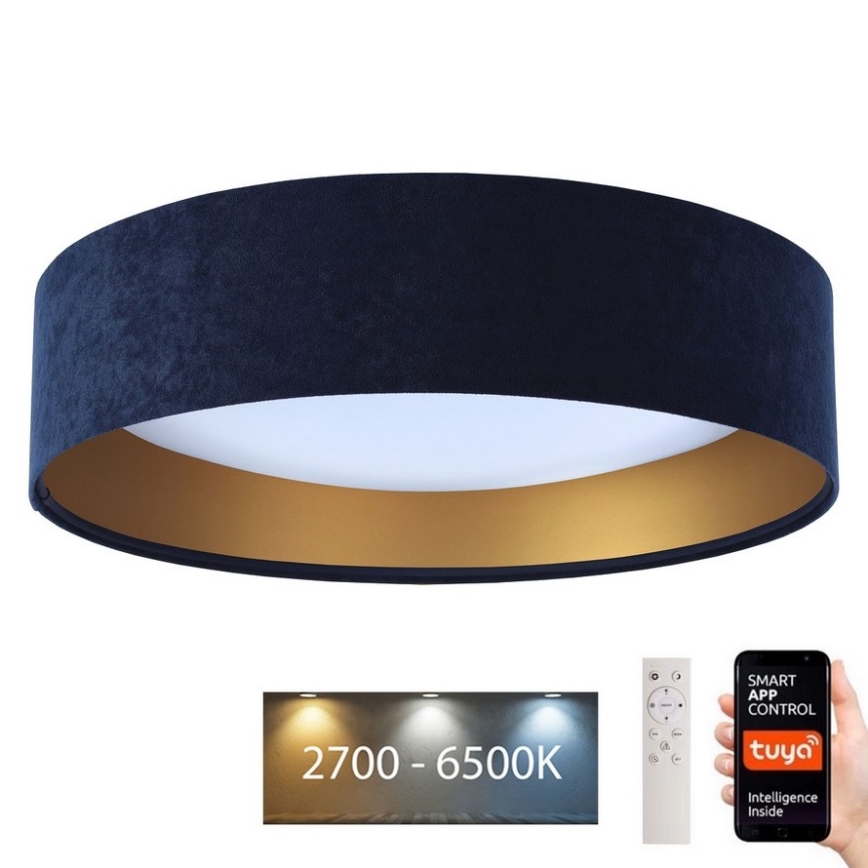 Dimmbare LED-Deckenleuchte SMART GALAXY LED/36W/230V d 55 cm 2700-6500K Wi-Fi Tuya blau/golden +Fernbedienung