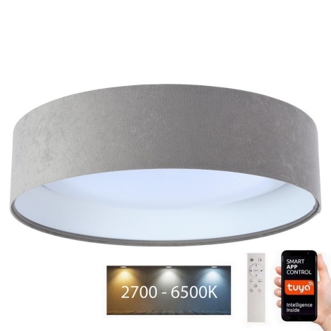Dimmbare LED-Deckenleuchte SMART GALAXY LED/36W/230V d. 55 cm 2700-6500K Wi-Fi Tuya grau/weiß + Fernbedienung