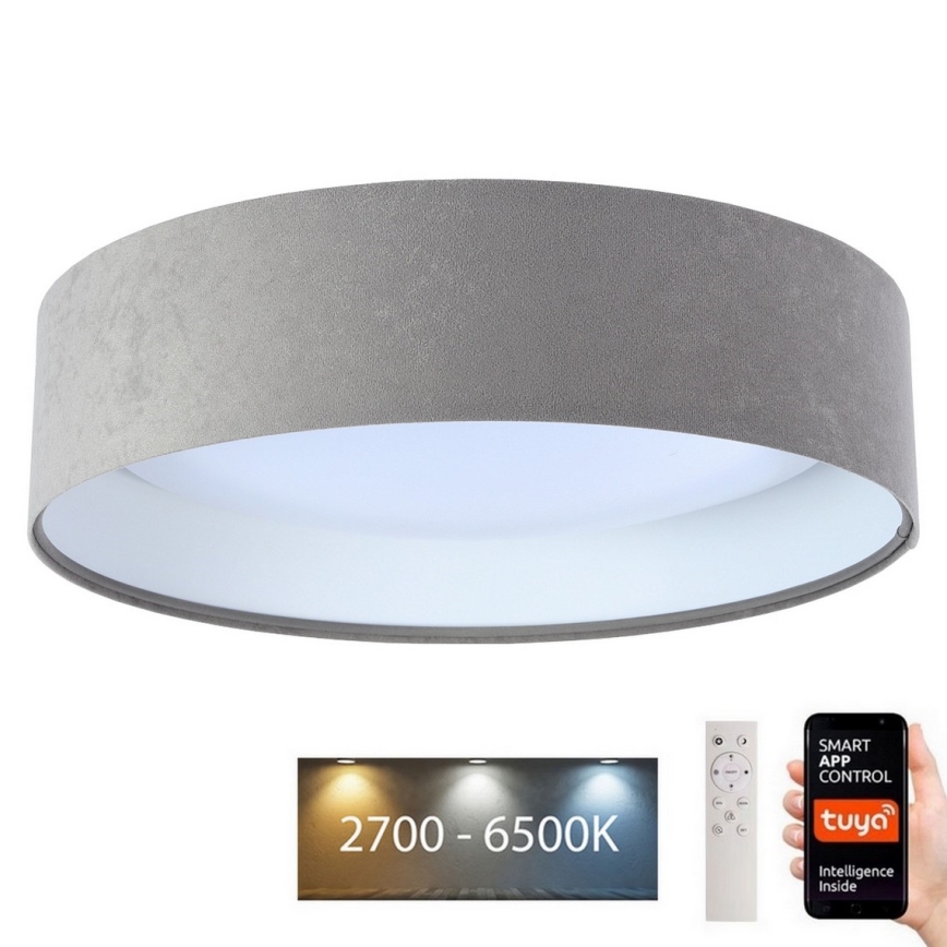 Dimmbare LED-Deckenleuchte SMART GALAXY LED/36W/230V d 55 cm 2700-6500K Wi-Fi Tuya grau/weiß + Fernbedienung