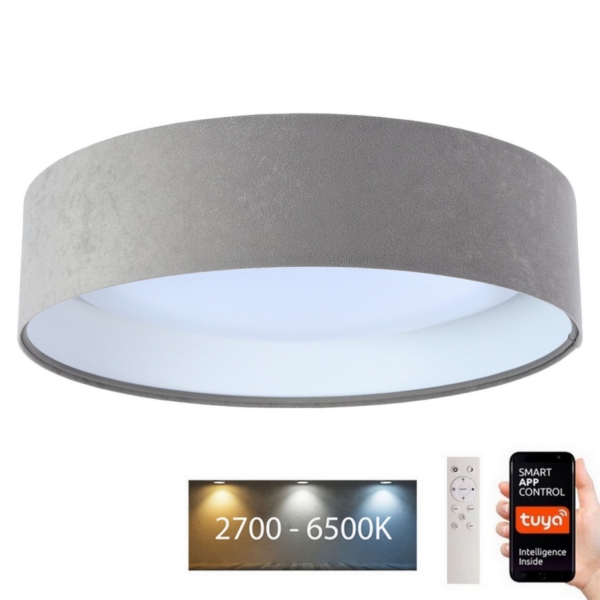 Dimmbare LED-Deckenleuchte SMART GALAXY LED/36W/230V d. 55 cm 2700-6500K Wi-Fi Tuya grau/weiß + Fernbedienung