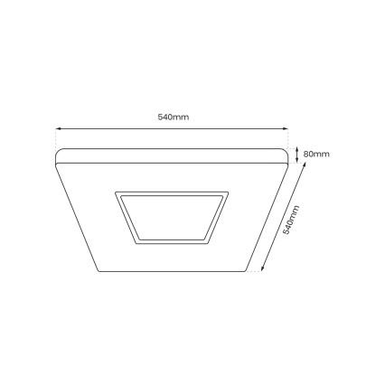 Dimmbare LED-Deckenleuchte SPARKY LED/65W/230V 3000-6000K + Fernbedienung