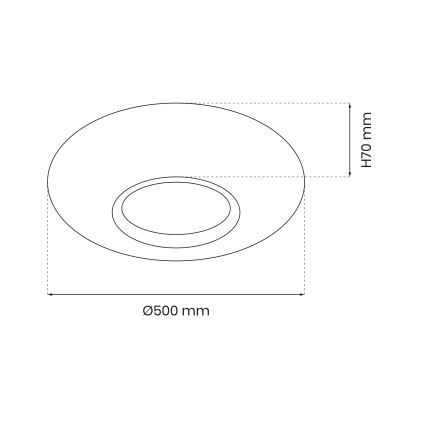 Dimmbare LED-Deckenleuchte TOKYO LED/48W/230V 3000-6000K + Fernbedienung