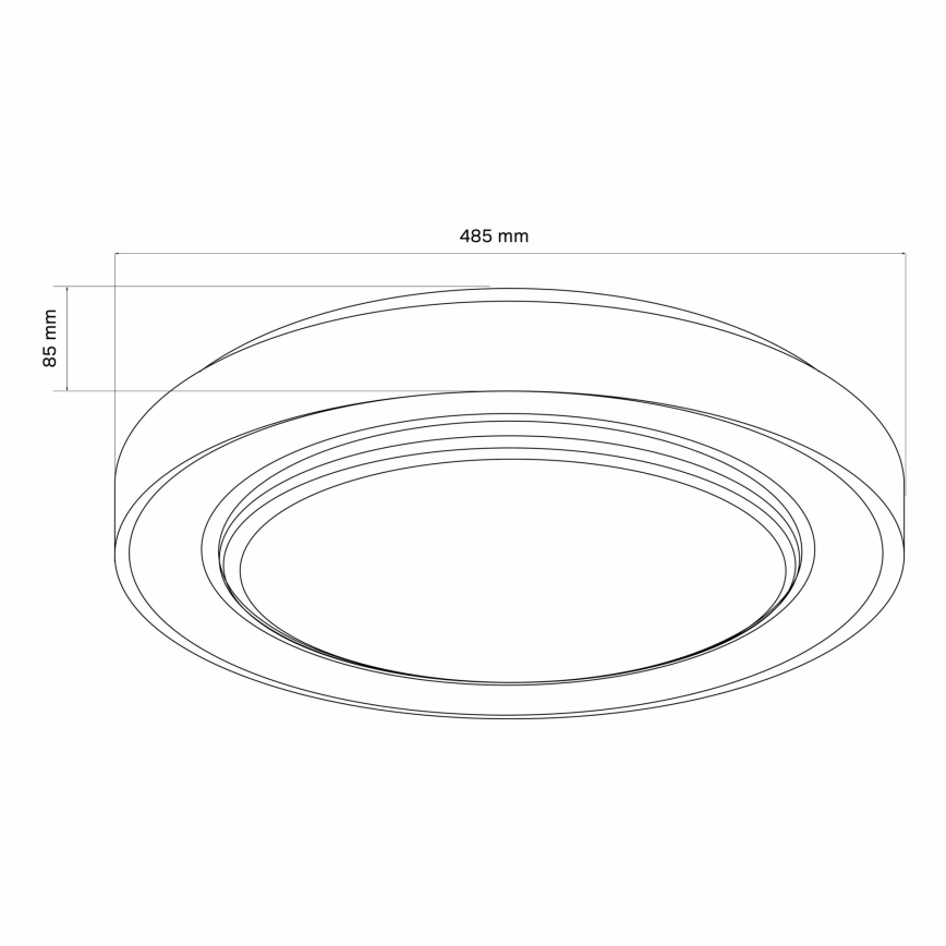 Dimmbare LED-Deckenleuchte für Badezimmer ZYGMUNT LED/72W/230V d 48,5 cm 3000-6000K IP44 + Fernbedienung