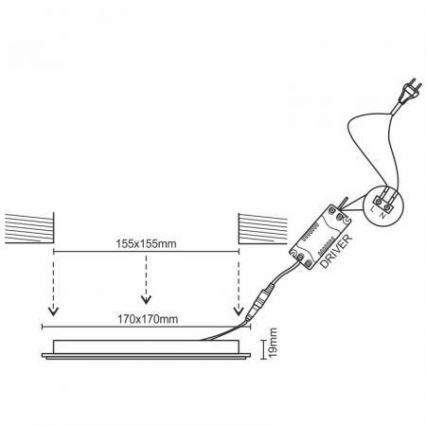 Dimmbare LED-Einbauleuchte LED/12W/230V 3000-6500K Wi-Fi Tuya