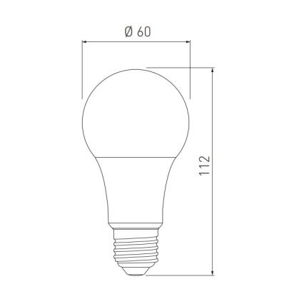 Dimmbare LED-Glühbirne A60 E27/10W/230V 3000K