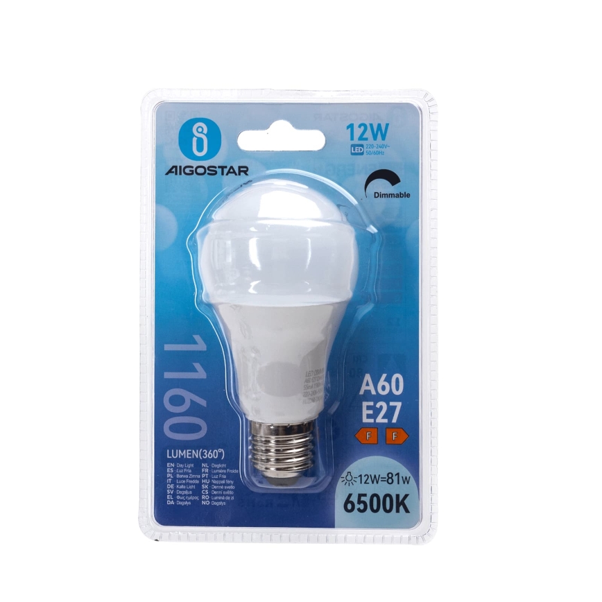 Dimmbare LED-Glühbirne A60 E27/12W/230V 6500K - Aigostar