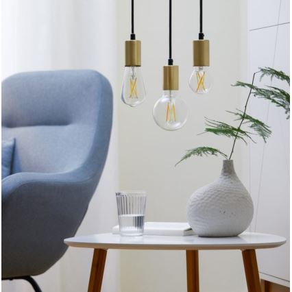 Dimmbare LED Glühbirne FILAMENT A60 E27/6,7W/230V 2700-6500K CRI 90 Wi-Fi - WiZ