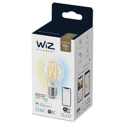 Dimmbare LED Glühbirne FILAMENT A60 E27/6,7W/230V 2700-6500K CRI 90 Wi-Fi - WiZ