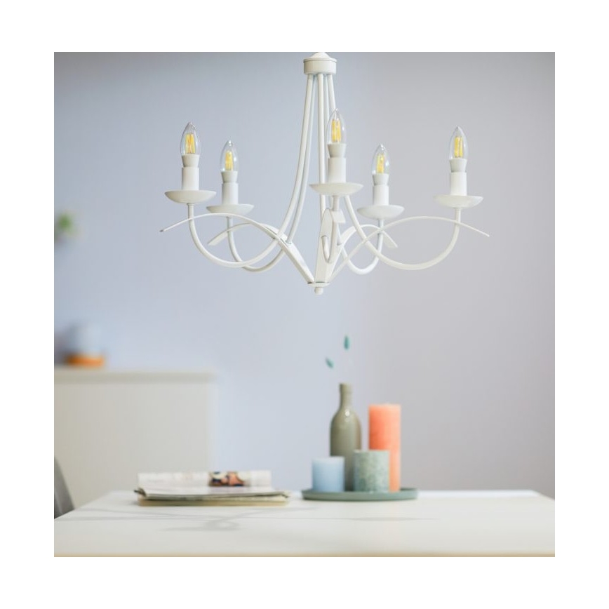 Dimmbare LED Glühbirne FILAMENT C35 E14/4,9W/230V 2700-6500K CRI 90 Wi-Fi - WiZ