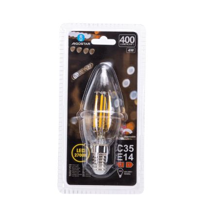 Dimmbare LED-Glühbirne FILAMENT C35 E14/4W/230V 2700K - Aigostar