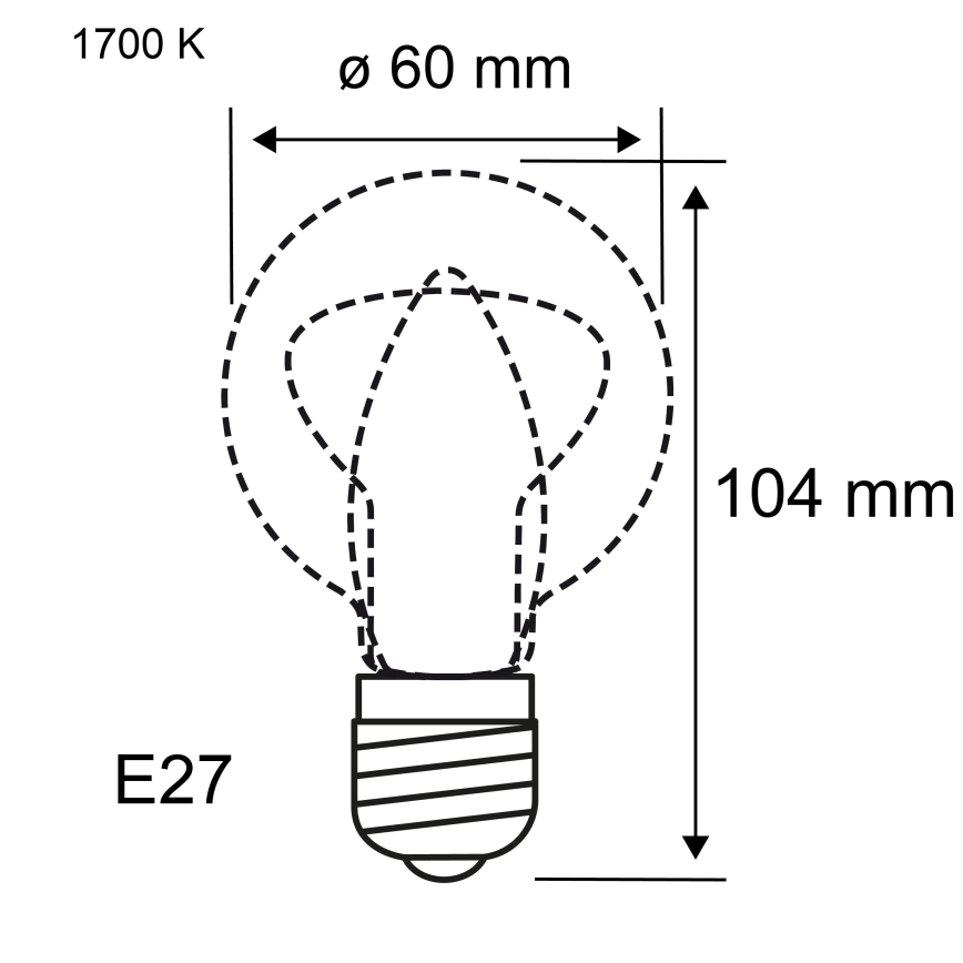 Dimmbare LED-Glühbirne FILAMENT E27/6W/230V 1700K - Paulmann 28522