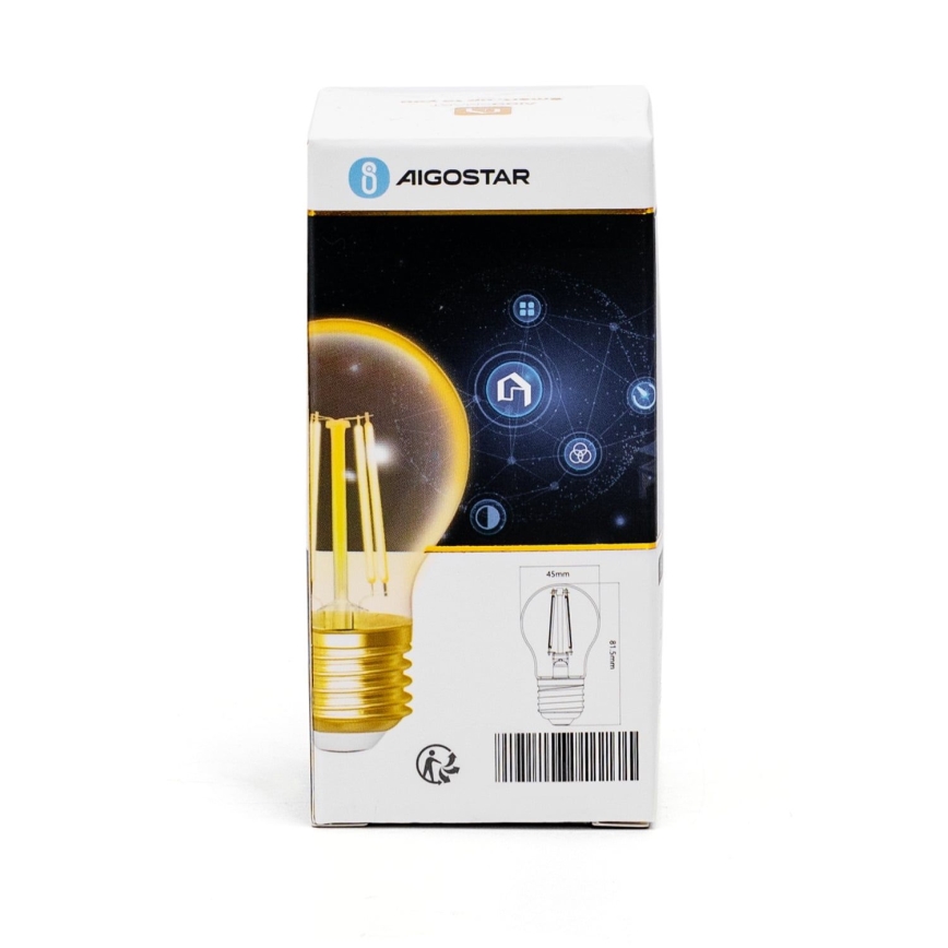 Dimmbare LED-Glühbirne FILAMENT G45 E27/4,5W/230V 2700-6500K Wi-Fi - Aigostar