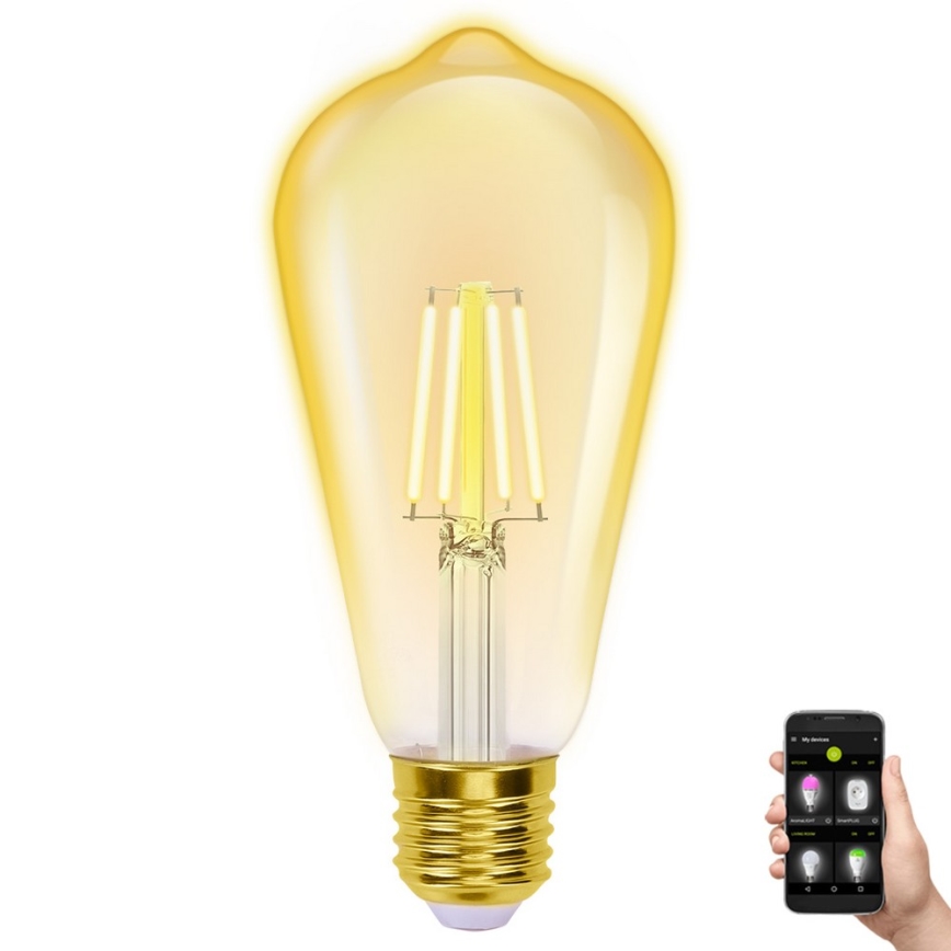 Dimmbare LED-Glühbirne FILAMENT ST64 E27/6W/230V 2700-6500K Wi-Fi - Aigostar