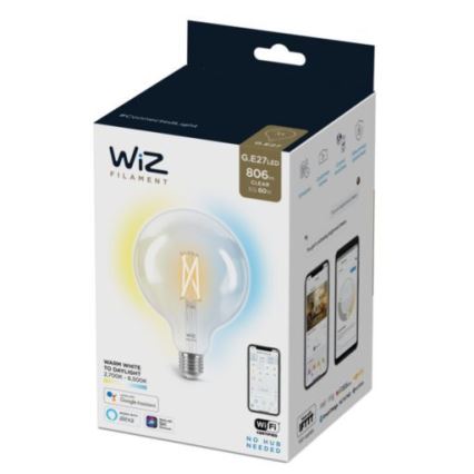 Dimmbare LED Glühbirne FILAMENT G125 E27/7W/230V 2700-6500K CRI 90 Wi-Fi - WiZ