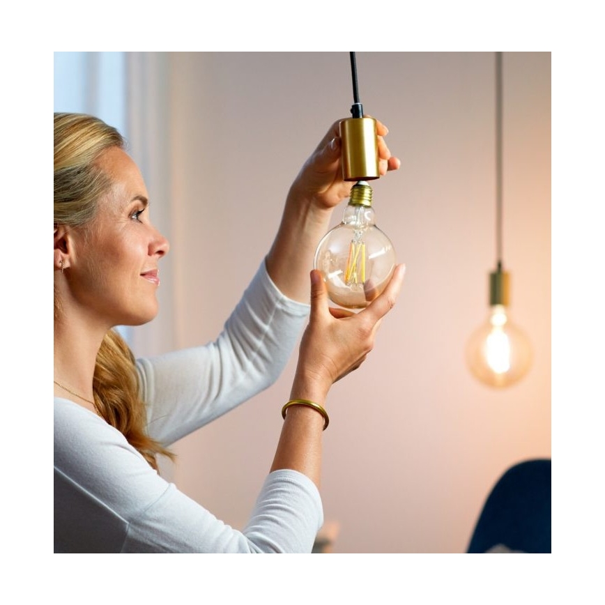 Dimmbare LED Glühbirne FILAMENT G95 E27/6,7W/230V 2700-6500K CRI 90 Wi-Fi - WiZ