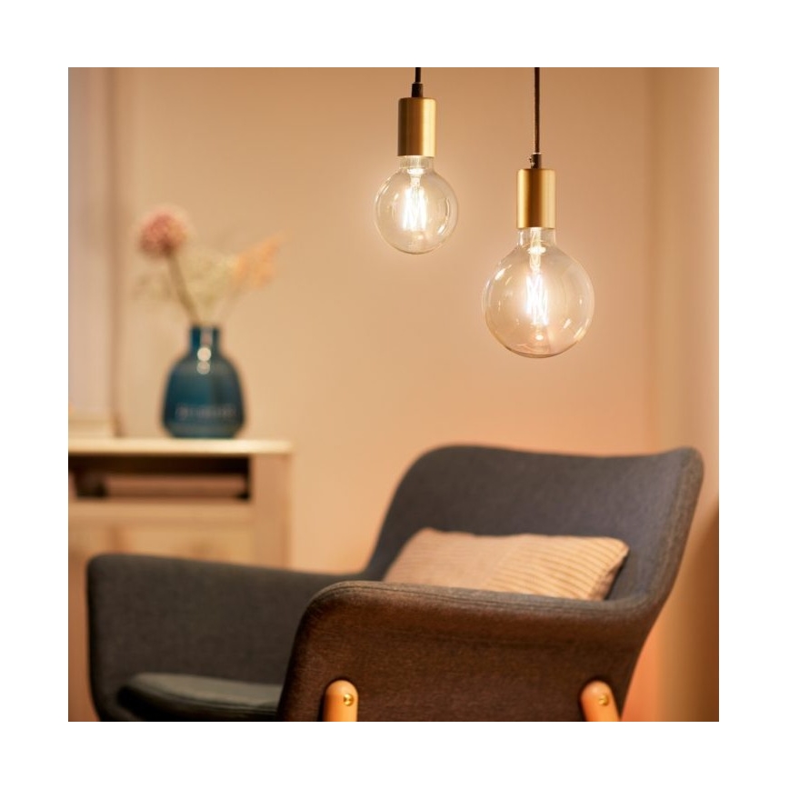 Dimmbare LED Glühbirne FILAMENT G95 E27/6,7W/230V 2700-6500K CRI 90 Wi-Fi - WiZ