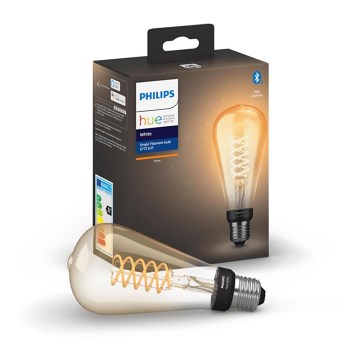 Dimmbare LED Glühbirne Hue WHITE FILAMENT ST72 E27/7W/230V 2100K