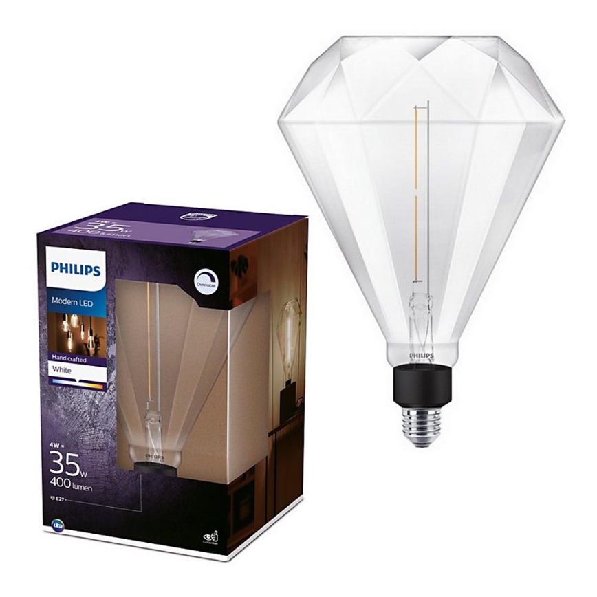 Dimmbare LED-Glühbirne Philips E27/4W/230V 3000K