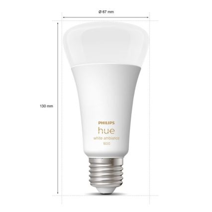 Dimmbare LED-Glühbirne Philips Hue WHITE AMBIANCE E27/13W/230V 2200-6500K