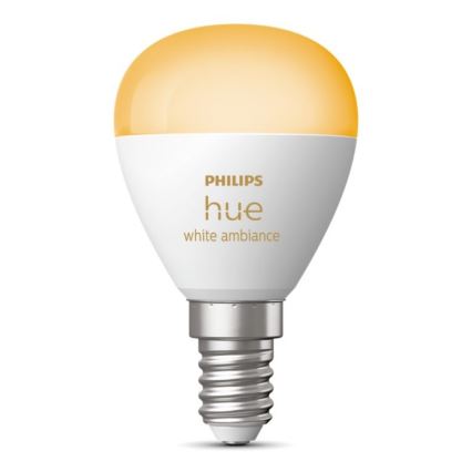 Dimmbare LED-Glühbirne Philips Hue WHITE AMBIANCE P45 E14/5,1W/230V 2200-6500K