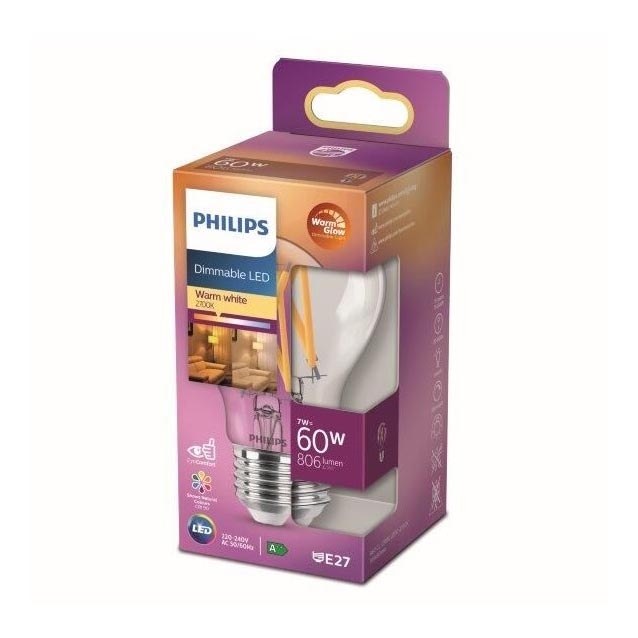 Dimmbare LED-Glühbirne Philips Warmes Licht E27/7W/230V 2200-2700K CRI 90