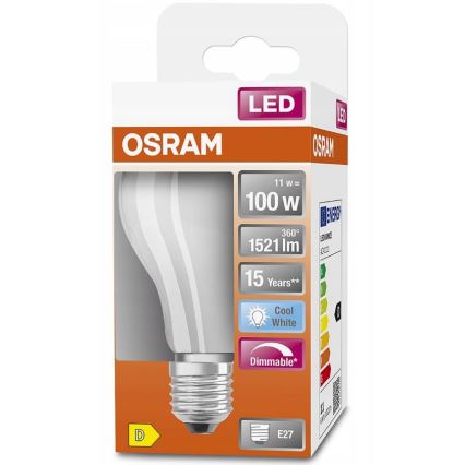 Dimmbare LED-Glühbirne RETROFIT A60 E27/11W/230V 4000K - Osram