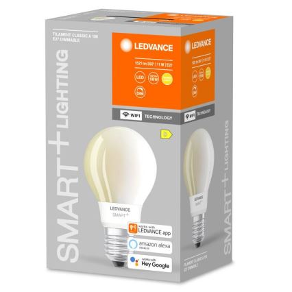 Dimmbare LED-Glühbirne SMART+ FILAMENT E27/11W/230V 2700K Wi-Fi - Ledvance