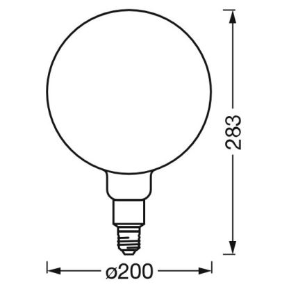 Dimmbare LED-Glühbirne SMART+ GLOBE G200 E27/6W/230V 2500K Wi-Fi - Ledvance