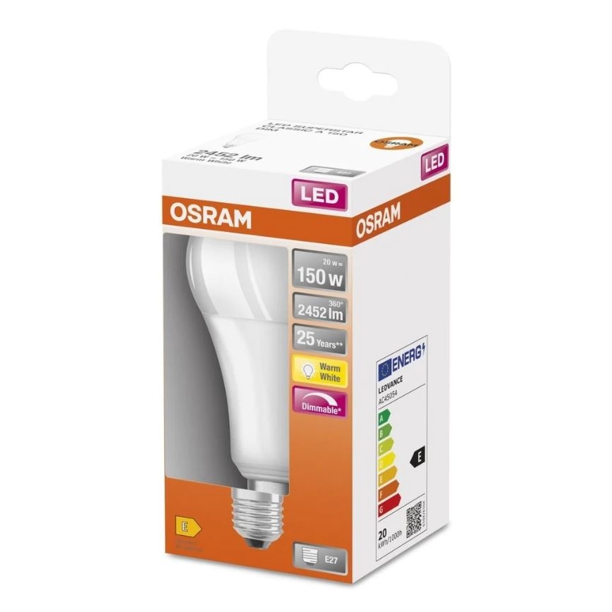 Dimmbare LED-Glühbirne SUPERSTAR E27/20W/230V 2700K - Osram