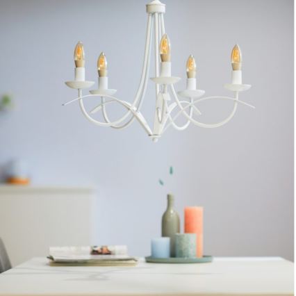 Dimmbare LED Glühbirne VINTAGE FILAMENT C35 E14/4,9W/230V 2000-5000K CRI 90 Wi-Fi - WiZ