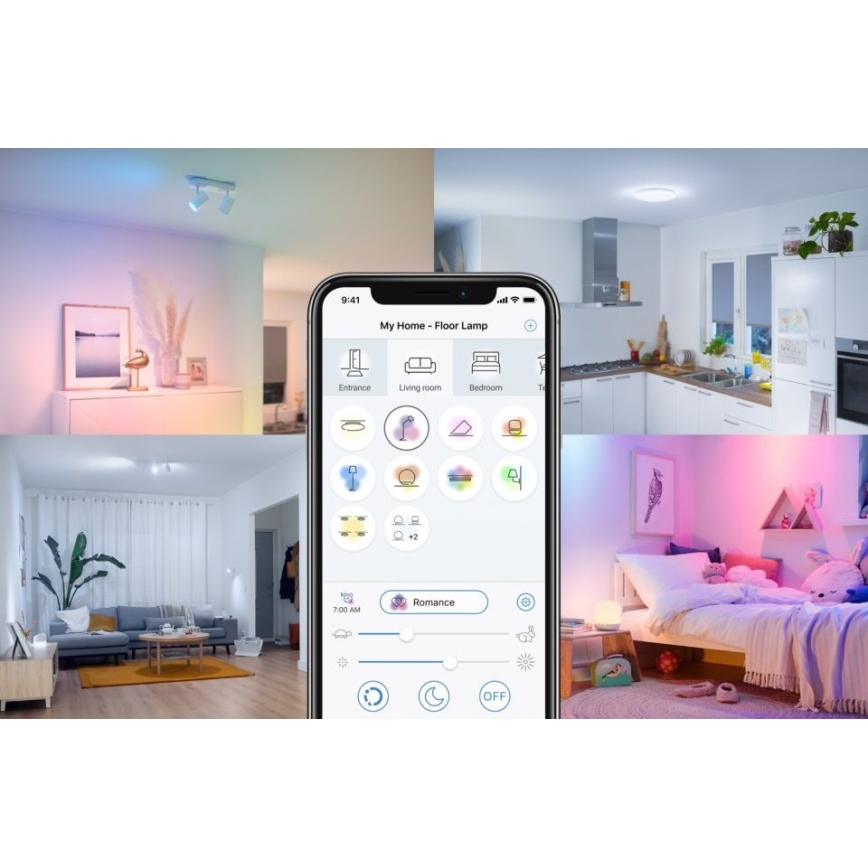 Dimmbare LED Glühbirne VINTAGE FILAMENT C35 E14/4,9W/230V 2000-5000K CRI 90 Wi-Fi - WiZ