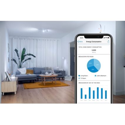 Dimmbare LED Glühbirne VINTAGE FILAMENT C35 E14/4,9W/230V 2000-5000K CRI 90 Wi-Fi - WiZ