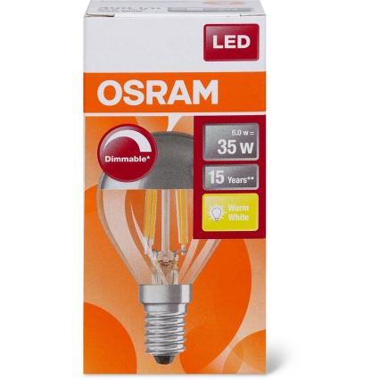 dimmbare LED Glühbirne VINTAGE E14/5W/230V - Osram