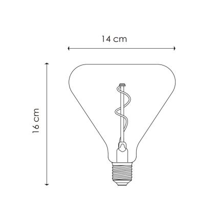 Dimmbare LED-Glühbirne VINTAGE EDISON E27/3W/230V 2700K