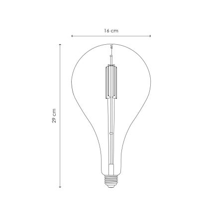 Dimmbare LED-Glühbirne VINTAGE EDISON E27/4W/230V 2700K