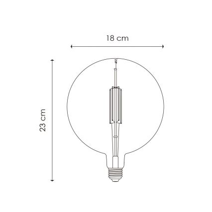 Dimmbare LED-Glühbirne VINTAGE EDISON G180 E27/4W/230V 2700K