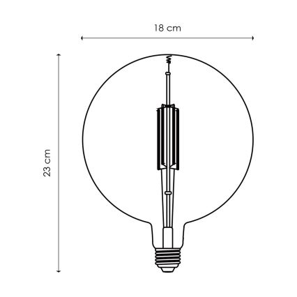 Dimmbare LED-Glühbirne VINTAGE EDISON G180 E27/4W/230V 3000K