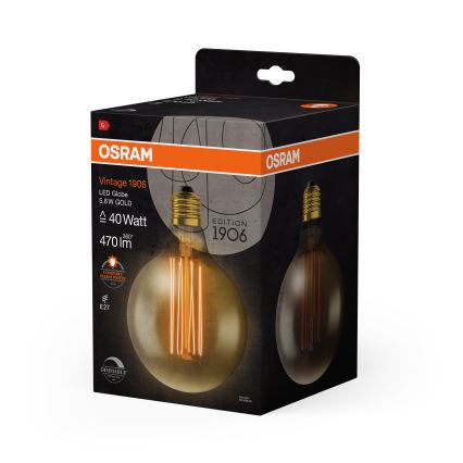 Dimmbare LED-Glühbirne VINTAGE FILAMENT E27/5,8W/230V 2200K - Osram