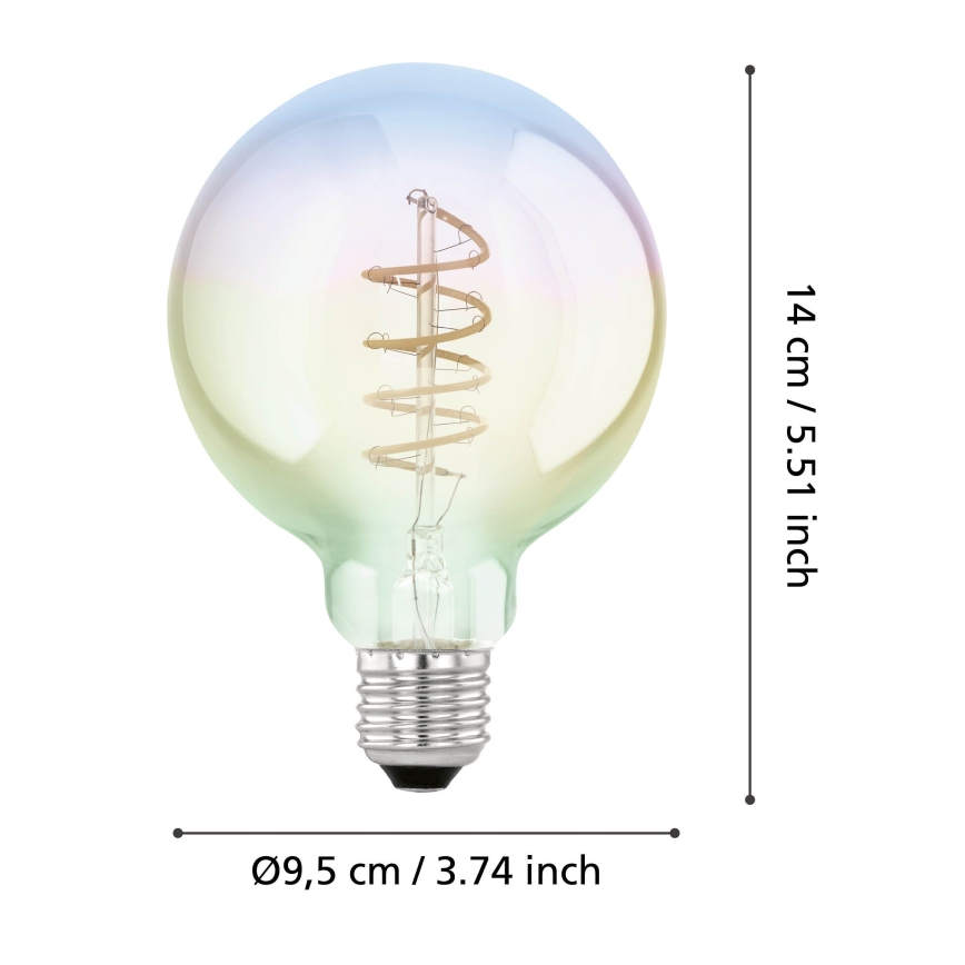 Dimmbare LED-Glühbirne VINTAGE G95 E27/4W/230V 2000K - Eglo 110207