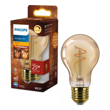 Dimmbare LED-Glühbirne VINTAGE Philips A60 E27/3,1W/230V 1800K