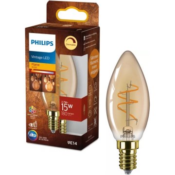 Dimmbare LED-Glühbirne VINTAGE Philips B35 E14/2,7W/230V 1800K