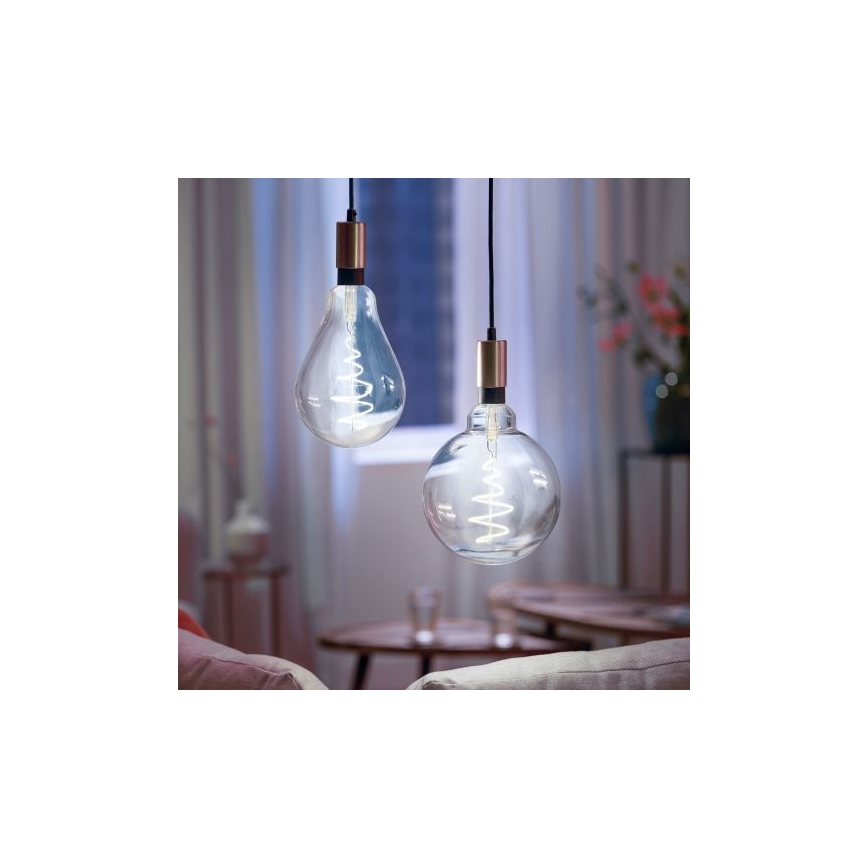 Dimmbare LED Glühbirne VINTAGE FILAMENT PS160 E27/6,5W/230V 2000-5000K CRI 90 Wi-Fi -WiZ