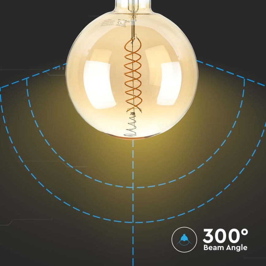 Dimmbare LED-Glühlampe FILAMENT G200 E27/8W/230V 1800K
