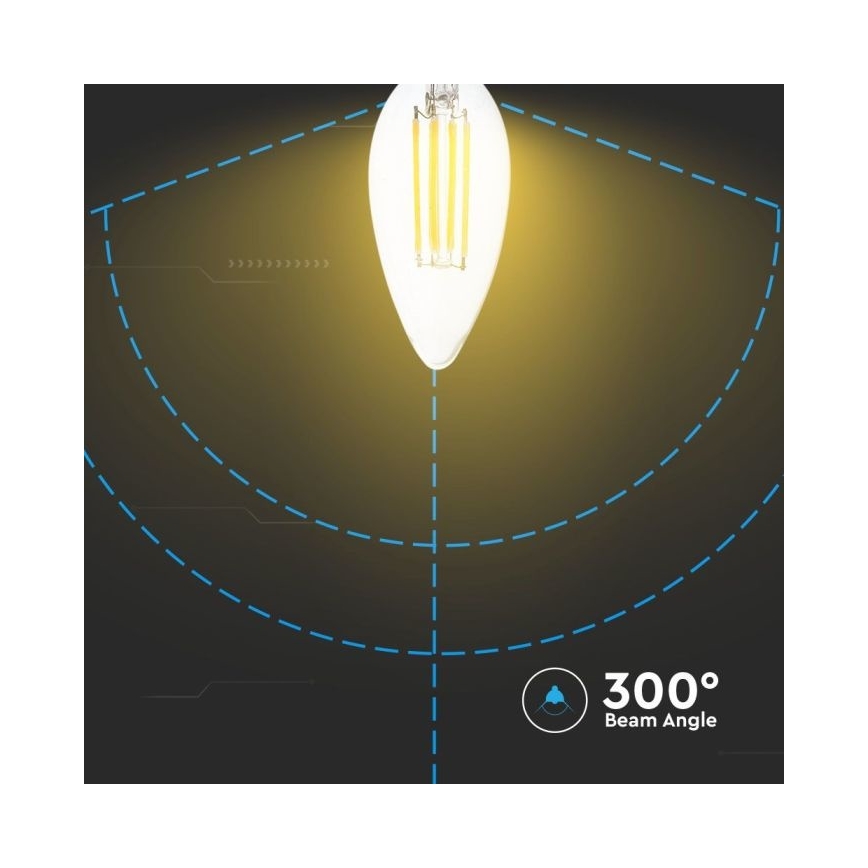 Dimmbare LED-Glühlbirne FILAMENT E14/4W/230V 3000K