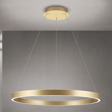 dimmbare LED-Hängeleuchte an Kabel KOLK LED/80W/230V 2700/3000/4000K Ø 80 cm goldfarben