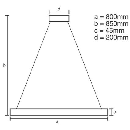 Dimmbare LED-Hängeleuchte an Schnur LED/100W/230V 3000-6500K + Fernbedienung