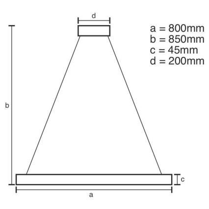 Dimmbare LED-Hängeleuchte an Schnur LED/100W/230V 3000-6500K + Fernbedienung