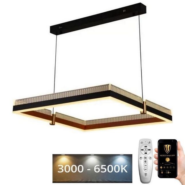 Dimmbare LED-Hängeleuchte an Schnur LED/100W/230V 3000-6500K + Fernbedienung